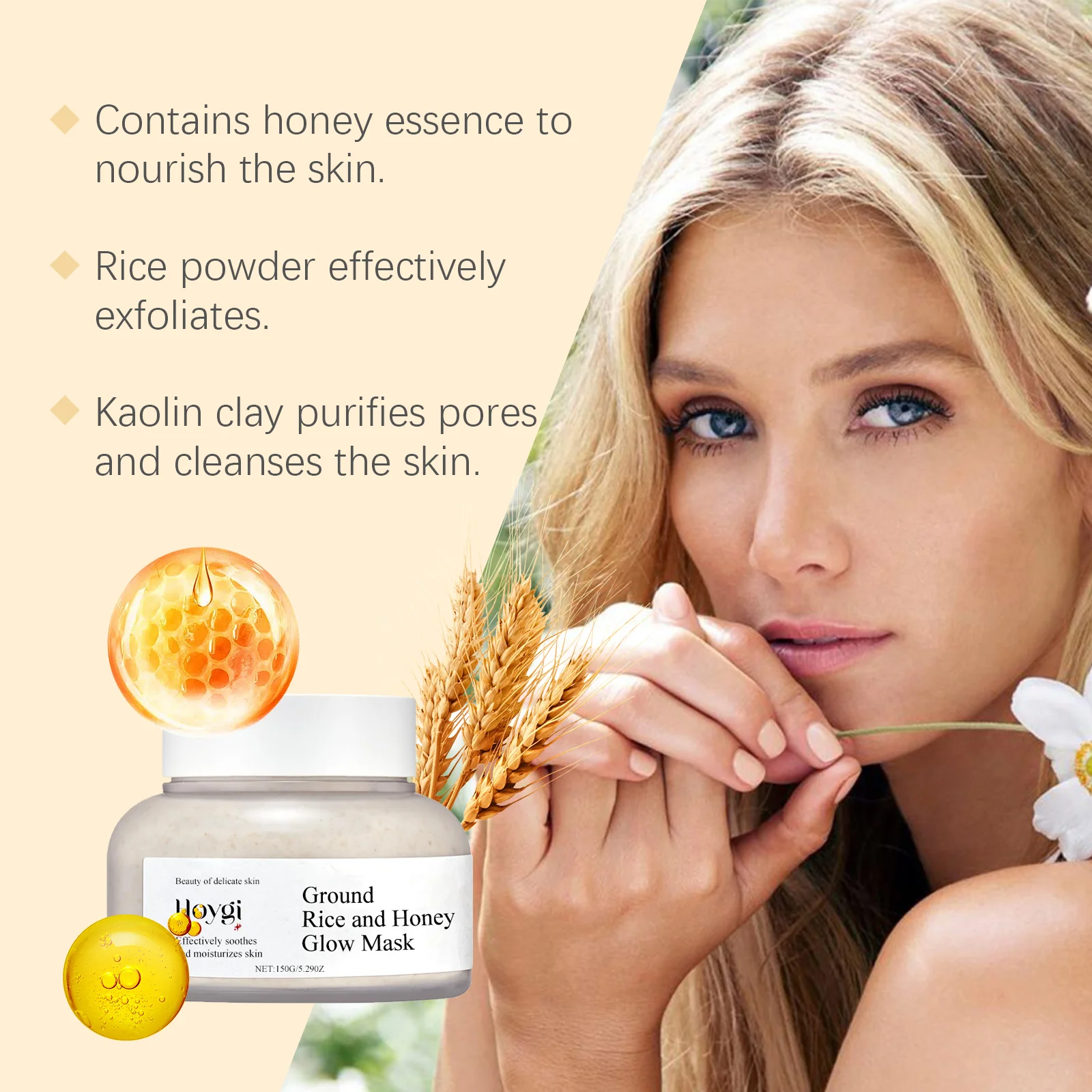 Brightening Honey Face Mask – Blackhead Remover & Pore Minimizer