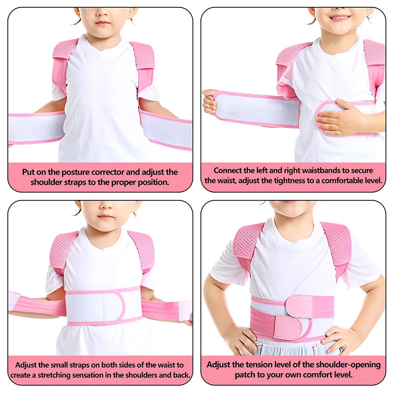 Kids Posture Corrector – Adjustable Back Support Brace for Children