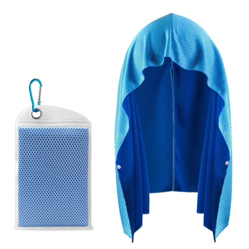Evaporative Cooling Hoodie Towel – Instant Cool Relief for Workouts & Outdoors