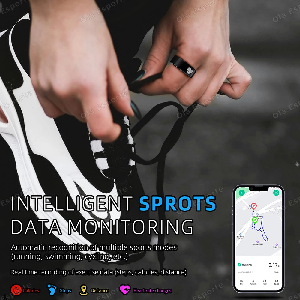 ECG Smart Ring – Heart Rate, Blood Oxygen & Multi-Sport Tracker