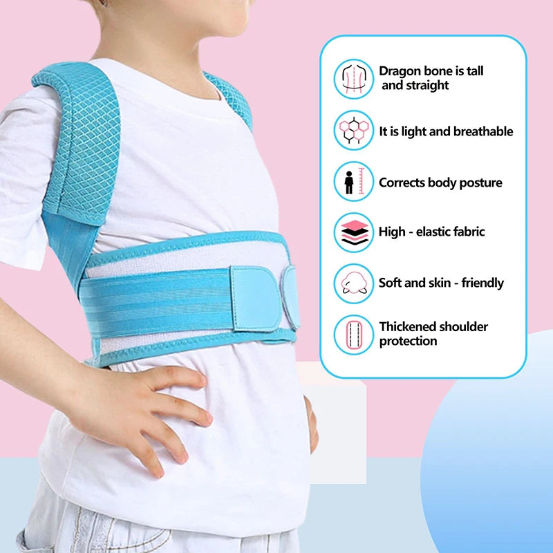 Kids Posture Corrector – Adjustable Back Support Brace for Children