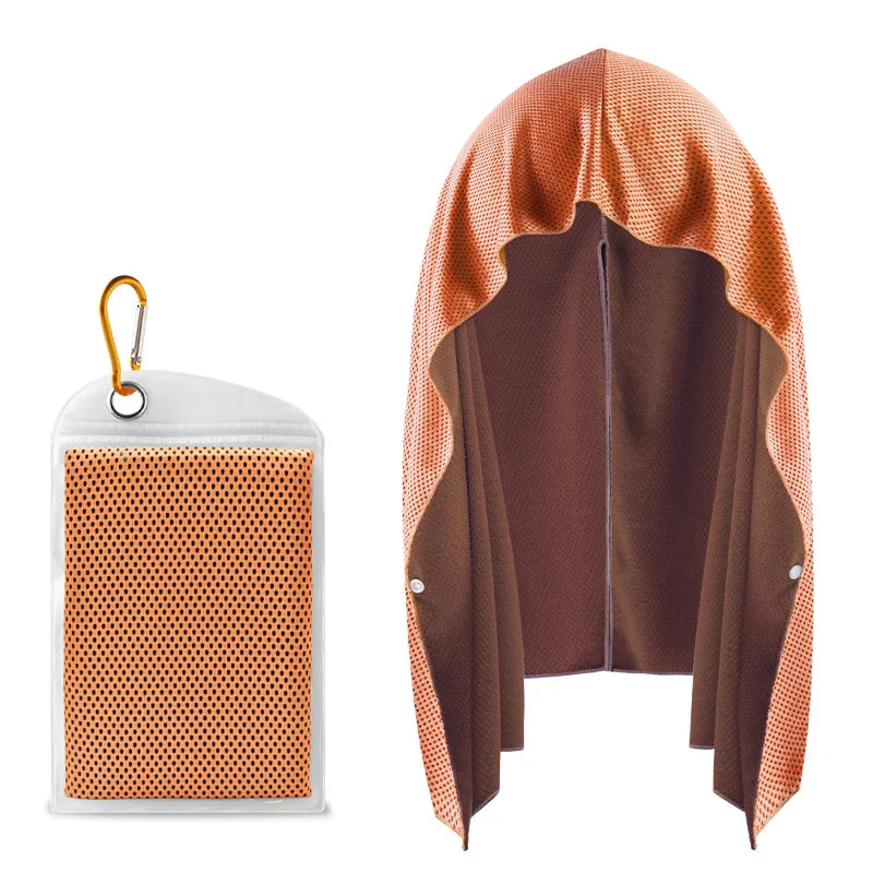 Evaporative Cooling Hoodie Towel – Instant Cool Relief for Workouts & Outdoors