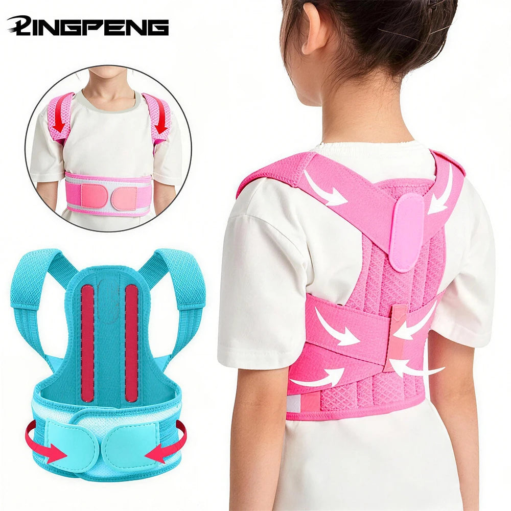 Kids Posture Corrector – Adjustable Back Support Brace for Children
