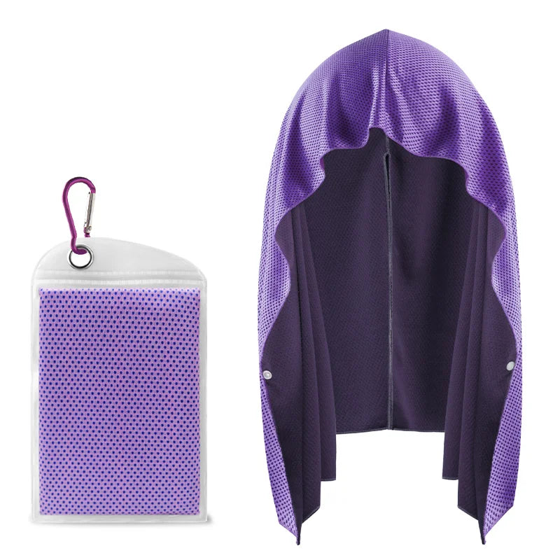 Evaporative Cooling Hoodie Towel – Instant Cool Relief for Workouts & Outdoors